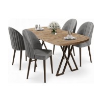 Set mobilă pentru bucătărie Hanah Home Kaye Atlantic Pine Grey imaginea #2 — magazin online Desire.md