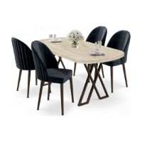 Set mobilă pentru bucătărie Hanah Home Kaye Travertine Anthracite imaginea #2 — magazin online Desire.md
