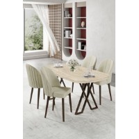 Set mobilă pentru bucătărie Hanah Home Kaye Travertine Cream