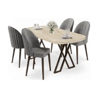 Set mobilă pentru bucătărie Hanah Home Kaye Travertine Grey imaginea #2 — magazin online Desire.md