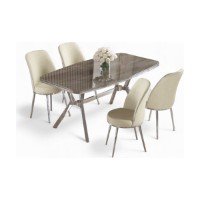 Set mobilă pentru bucătărie Hanah Home Lena Anthracite Chrome Cream imaginea #2 — magazin online Desire.md