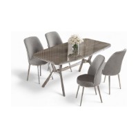 Set mobilă pentru bucătărie Hanah Home Lena Anthracite Chrome Grey imaginea #2 — magazin online Desire.md