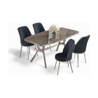 Set mobilă pentru bucătărie Hanah Home Lena Anthracite Chrome imaginea #2 — magazin online Desire.md