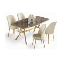 Set mobilă pentru bucătărie Hanah Home Lena Anthracite Gold Cream imaginea #2 — magazin online Desire.md