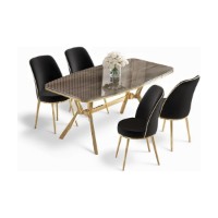 Set mobilă pentru bucătărie Hanah Home Lena Anthracite Gold Black imaginea #2 — magazin online Desire.md