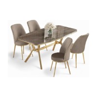 Set mobilă pentru bucătărie Hanah Home Lena Anthracite Gold Cappuccino imaginea #2 — magazin online Desire.md