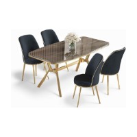 Set mobilă pentru bucătărie Hanah Home Lena Anthracite Gold imaginea #2 — magazin online Desire.md