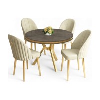 Set mobilă pentru bucătărie Hanah Home Mos Anthracite Gold Cream imaginea #2 — magazin online Desire.md