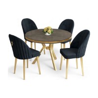 Set mobilă pentru bucătărie Hanah Home Mos Anthracite Gold imaginea #2 — magazin online Desire.md