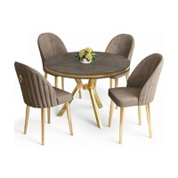 Set mobilă pentru bucătărie Hanah Home Mos Anthracite Gold Cappuccino imaginea #2 — magazin online Desire.md