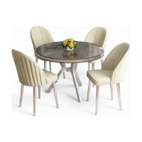 Set mobilă pentru bucătărie Hanah Home Mos Anthracite Chrome Cream imaginea #2 — magazin online Desire.md