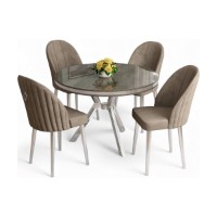 Set mobilă pentru bucătărie Hanah Home Mos Anthracite Chrome Cappuccino imaginea #2 — magazin online Desire.md