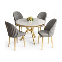 Set mobilă pentru bucătărie Hanah Home Mos White Marble Gold Grey imaginea #2 — magazin online Desire.md