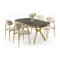 Set mobilă pentru bucătărie Hanah Home Olya Anthracite Gold Cream imaginea #2 — magazin online Desire.md