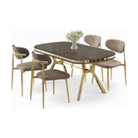 Set mobilă pentru bucătărie Hanah Home Olya Anthracite Gold Cappuccino imaginea #2 — magazin online Desire.md