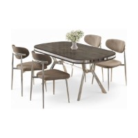 Set mobilă pentru bucătărie Hanah Home Olya Anthracite Chrome Cappuccino imaginea #2 — magazin online Desire.md