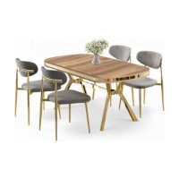 Set mobilă pentru bucătărie Hanah Home Olya Oak Gold Grey imaginea #2 — magazin online Desire.md