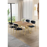 Set mobilă pentru bucătărie Hanah Home Olya Oak Gold Anthracite