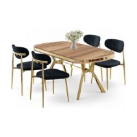 Set mobilă pentru bucătărie Hanah Home Olya Oak Gold Anthracite imaginea #2 — magazin online Desire.md