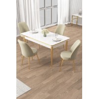 Set mobilă pentru bucătărie Hanah Home Rewa White Gold Cream