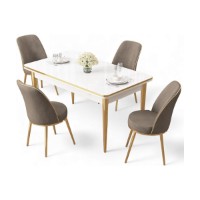 Set mobilă pentru bucătărie Hanah Home Rewa White Gold Cappuccino imaginea #2 — magazin online Desire.md