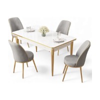 Set mobilă pentru bucătărie Hanah Home Rewa White Gold Grey imaginea #2 — magazin online Desire.md