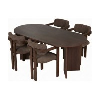 Set mobilă pentru bucătărie Hanah Home Meridia 4 Milano Walnut Dark Walnut Brown imaginea #3 — magazin online Desire.md
