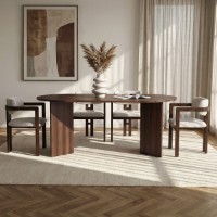 Set mobilă pentru bucătărie Hanah Home Meridia 4 Milano Walnut Dark Walnut White imaginea #2 — magazin online Desire.md