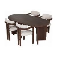Set mobilă pentru bucătărie Hanah Home Meridia 4 Milano Walnut Dark Walnut White imaginea #3 — magazin online Desire.md