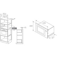 Cuptor cu microunde incorporabil Elica Virtus MW 638 TB BL (PRF0211112) imaginea #2 — magazin online Desire.md