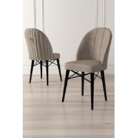 Set scaune Hanah Home Ritim Cappuccino Black imaginea #2 — magazin online Desire.md