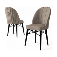 Set scaune Hanah Home Ritim Cappuccino Black imaginea #3 — magazin online Desire.md