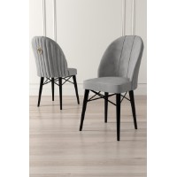 Set scaune Hanah Home Ritim Grey Black imaginea #2 — magazin online Desire.md