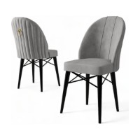 Set scaune Hanah Home Ritim Grey Black imaginea #3 — magazin online Desire.md