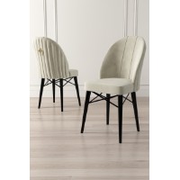 Set scaune Hanah Home Ritim Cream Black imaginea #2 — magazin online Desire.md