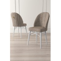 Set scaune Hanah Home Ritim Cappuccino White imaginea #2 — magazin online Desire.md