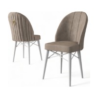 Set scaune Hanah Home Ritim Cappuccino White imaginea #3 — magazin online Desire.md