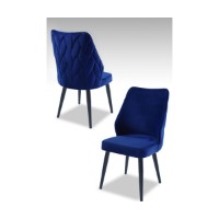 Set scaune Hanah Home Pufi Sax Blue Black