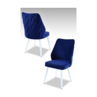 Set scaune Hanah Home Pufi Sax Blue White