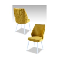 Set scaune Hanah Home Pufi Yellow White
