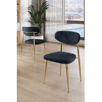 Set scaune Hanah Home Vina Anthracite Gold