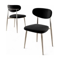 Set scaune Hanah Home Vina Black Chrome imaginea #2 — magazin online Desire.md