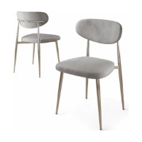 Set scaune Hanah Home Vina Grey Chrome imaginea #2 — magazin online Desire.md