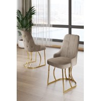 Set scaune Hanah Home Puva Cappuccino Gold