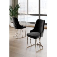 Set scaune Hanah Home Puva Black Chrome