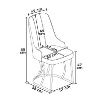 Set scaune Hanah Home Puva Black Chrome imaginea #3 — magazin online Desire.md