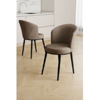 Set scaune Hanah Home Risa Cappuccino Black