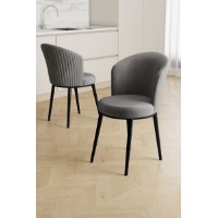 Set scaune Hanah Home Risa Grey Black
