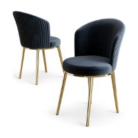 Set scaune Hanah Home Risa Anthracite Gold imaginea #2 — magazin online Desire.md