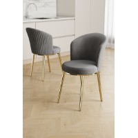 Set scaune Hanah Home Risa Grey Gold